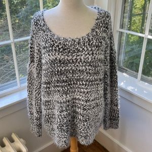 HANDKNIT oversized super soft cozy eyelash fuzzy scoop neck sweater